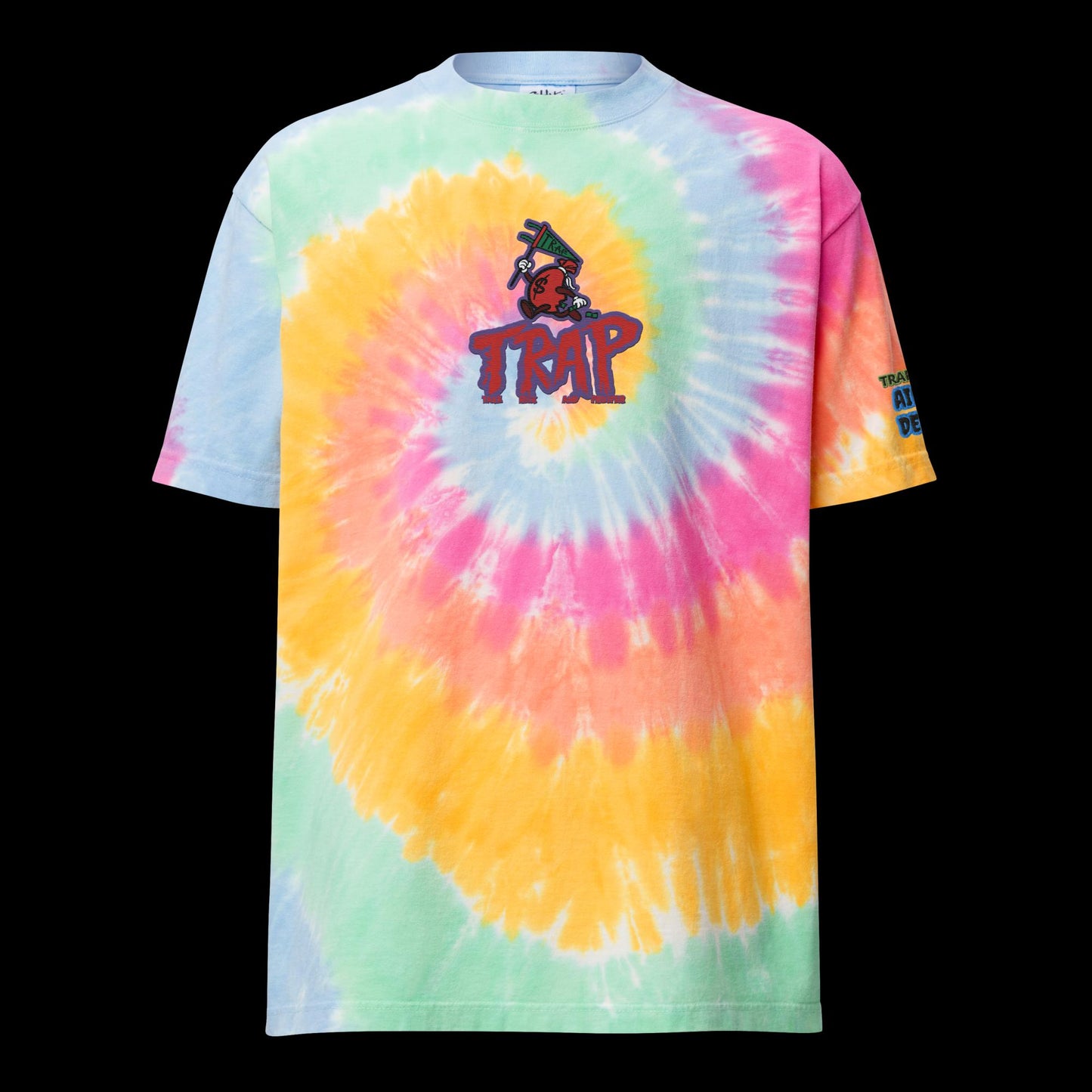 Embroidered Oversized tie-dye t-shirt