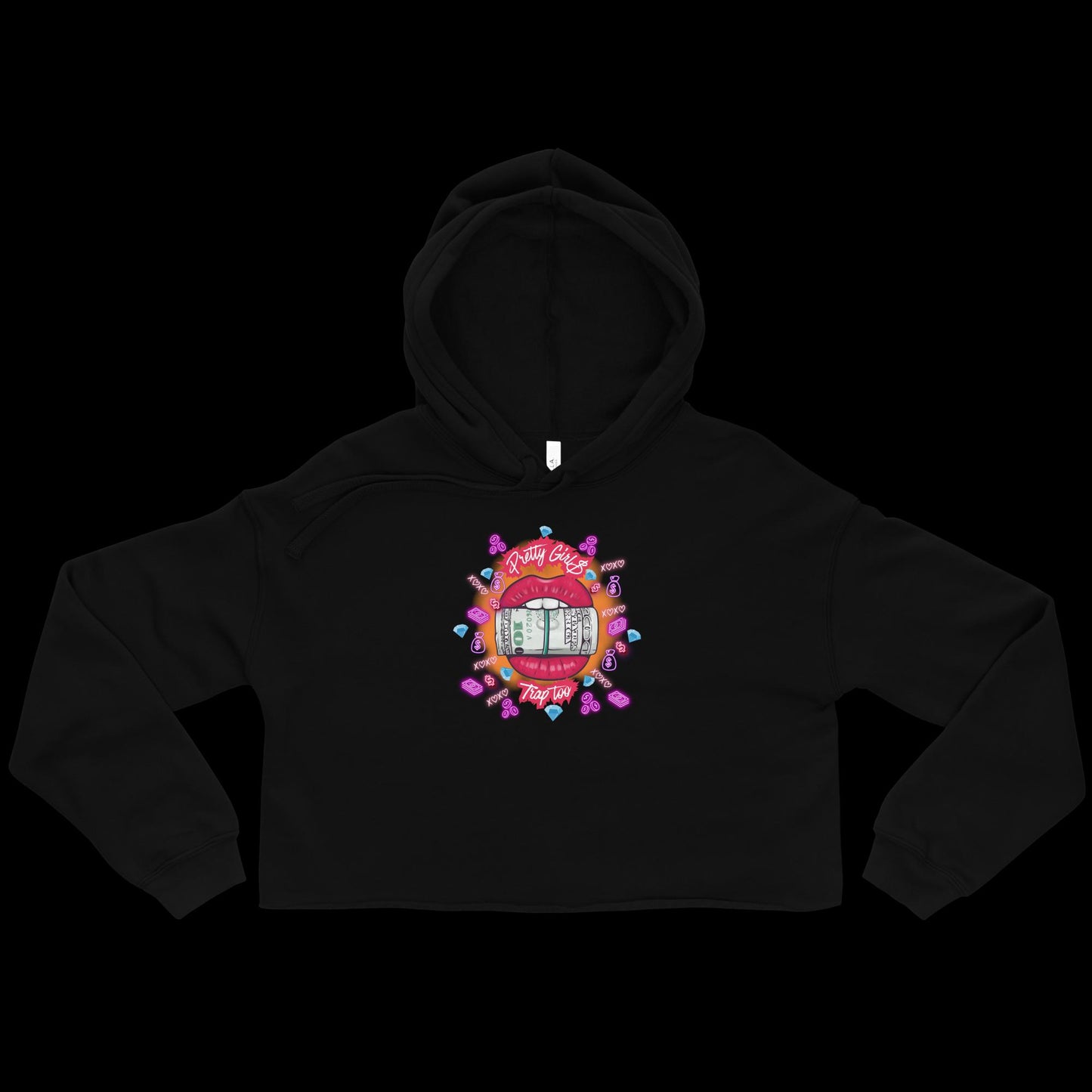 Pretty Girl Trap Crop Hoodie